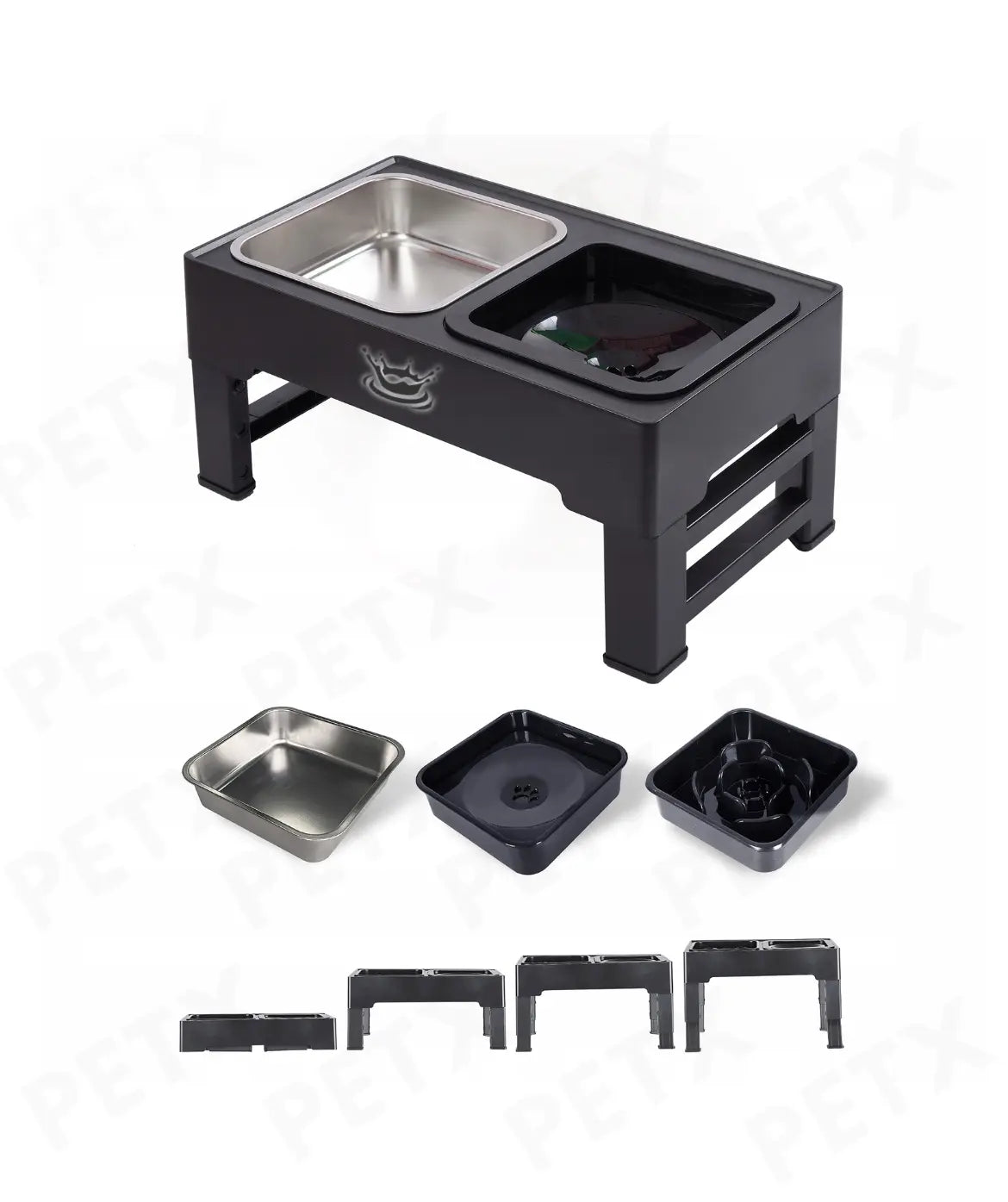 Adjustable Elevated Dog Bowl - Zero Splash & Slow Feeder