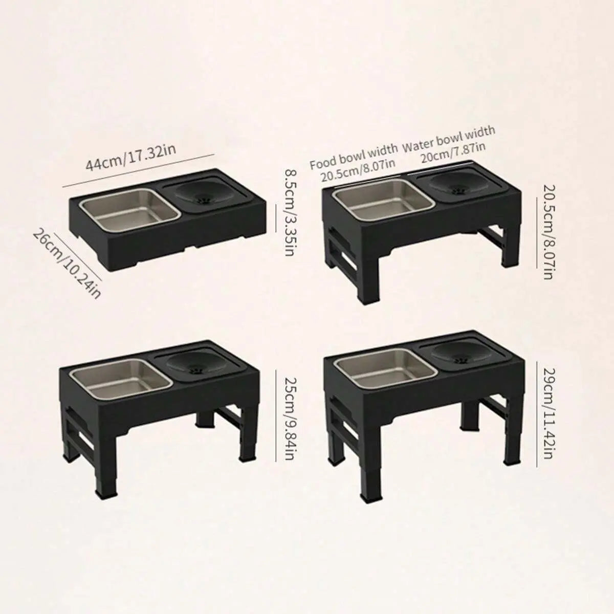 Adjustable Elevated Dog Bowl - Zero Splash & Slow Feeder