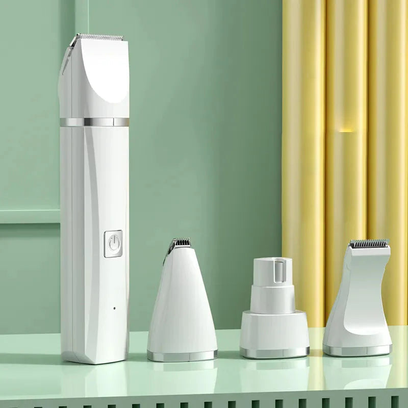 4 in 1 Electric Pet Grooming Kit - Hair Trimmer, Clippers, Nail Grinder