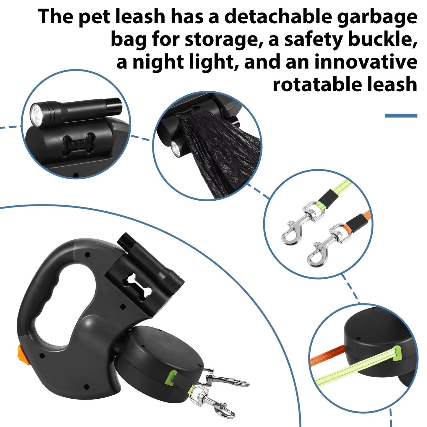 Tangle-Free Double Dog Leash