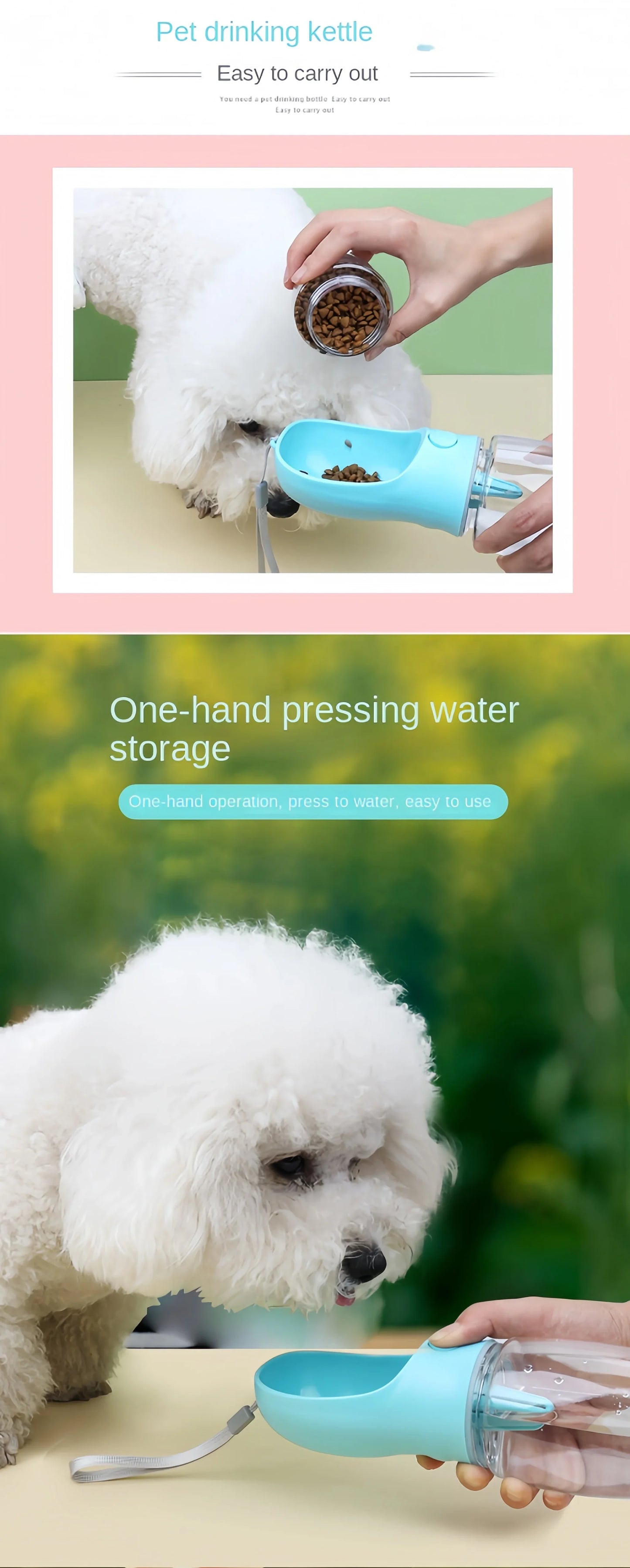Pets Dog Water Bottle Portable Food