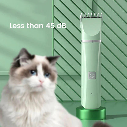 4 in 1 Electric Pet Grooming Kit - Hair Trimmer, Clippers, Nail Grinder