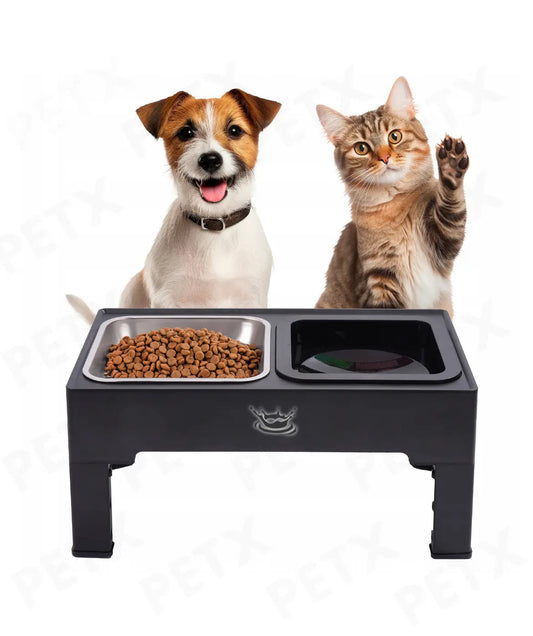 Adjustable Elevated Dog Bowl - Zero Splash  & Slow Feeder