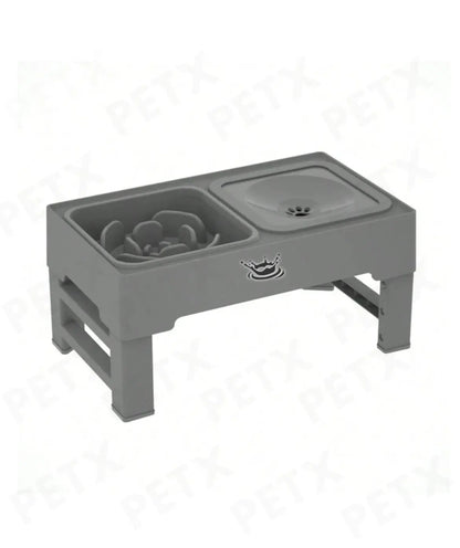 Adjustable Elevated Dog Bowl - Zero Splash  & Slow Feeder