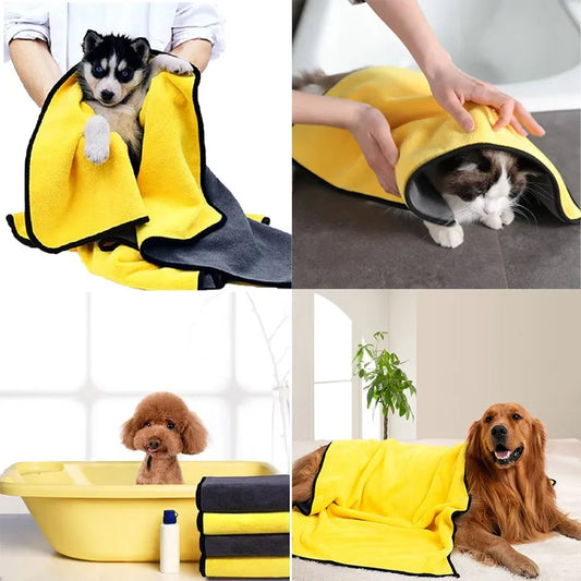 Quick Drying Pet Towels Soft Fiber